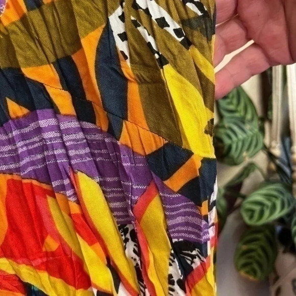 Vivid and colorful crinkle dress Loralette plus size 22 /24 GREAT SUMMER DRESS - Picture 3 of 9